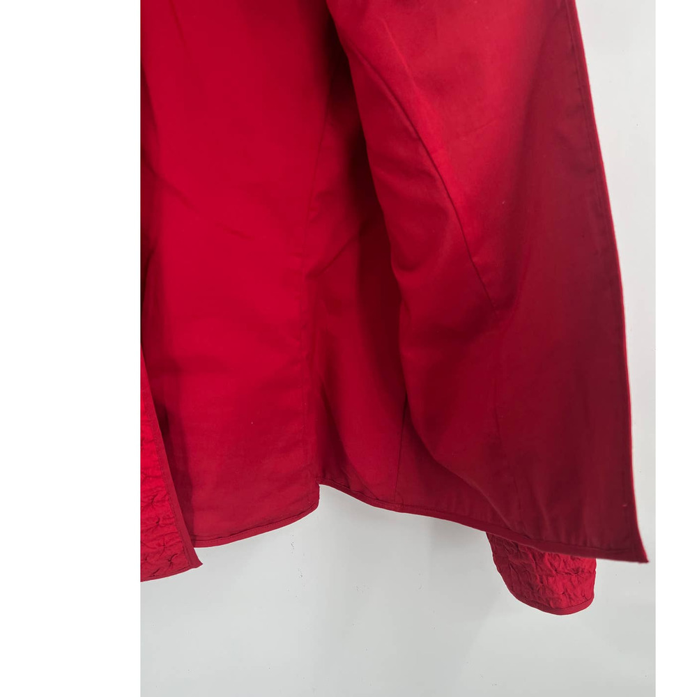Chico's fully lined red crinkle texture blazer jacket size 1 or size 8 - Picture 5 of 8